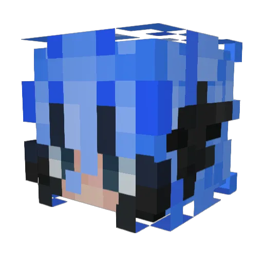 Deathcula Minecraft avatar head, 3D render