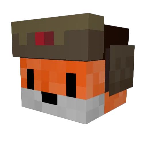 Deathdderzz Minecraft avatar head, 3D render