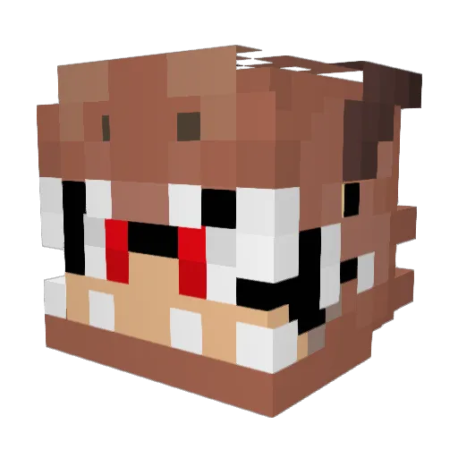 Deathdragon360 Minecraft avatar head, 3D render