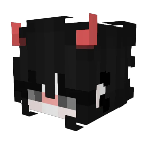 Deatheatermoon Minecraft avatar head, 3D render