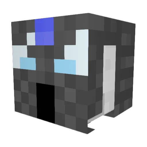 Deathelff Minecraft avatar head, 3D render