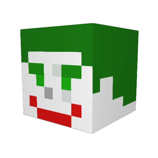 Deathhalo Minecraft avatar head, 3D render