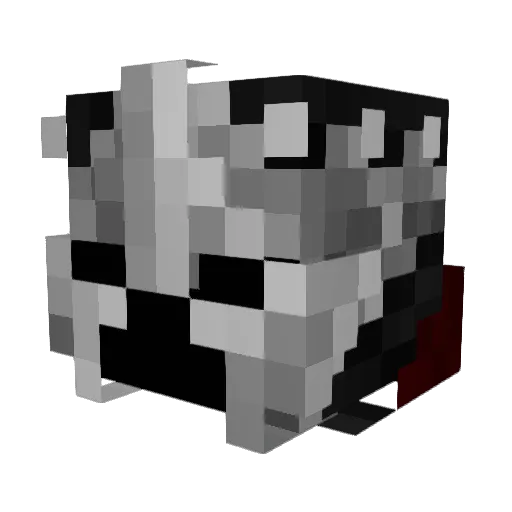 Deathice28 Minecraft avatar head, 3D render