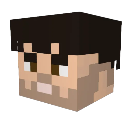 Deathjoe Minecraft avatar head, 3D render