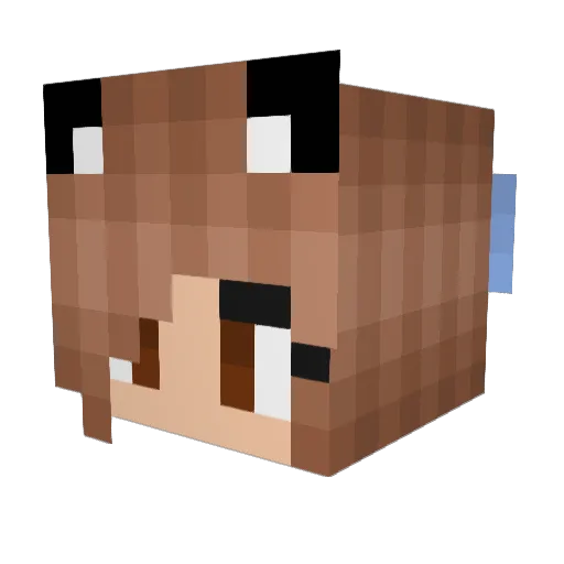 Deathkira13 Minecraft avatar head, 3D render