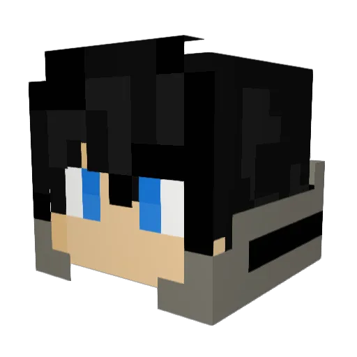 Deathlord_ Minecraft avatar head, 3D render