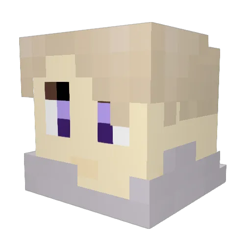DeathlyAnomaly Minecraft avatar head, 3D render