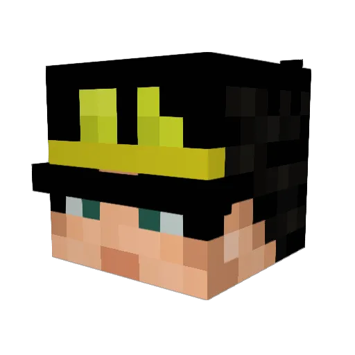 DeathlyGamer1 Minecraft avatar head, 3D render