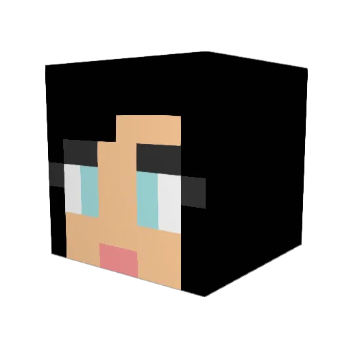 DeathlyKeen Minecraft avatar head, 3D render