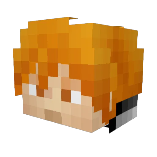 Deathly_Rain Minecraft avatar head, 3D render