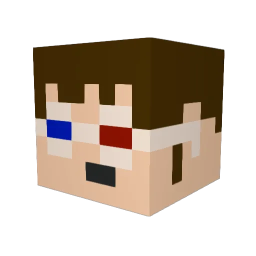 Deathmaster294 Minecraft avatar head, 3D render