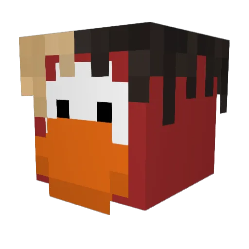Deathmonkey619 Minecraft avatar head, 3D render