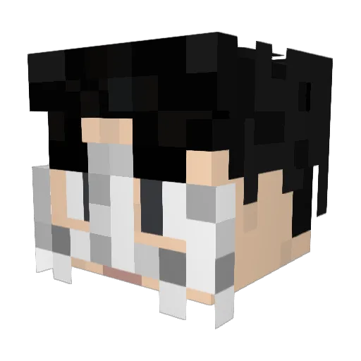 Deathogre Minecraft avatar head, 3D render