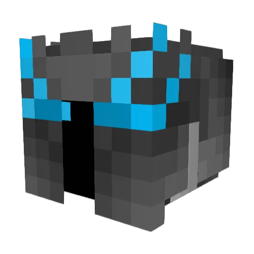 Deathplate Minecraft avatar head, 3D render