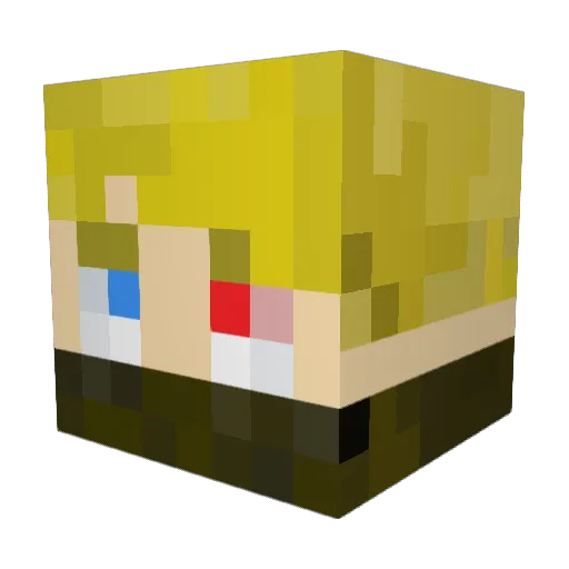 Deathplayer09 Minecraft avatar head, 3D render