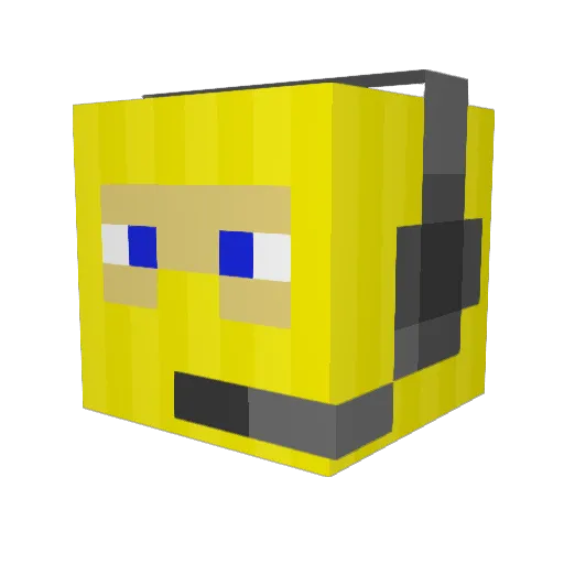 Deathraider7 Minecraft avatar head, 3D render