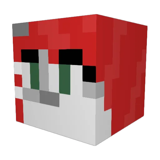 Deathrat13 Minecraft avatar head, 3D render