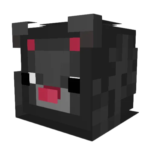 Deathrattus Minecraft avatar head, 3D render