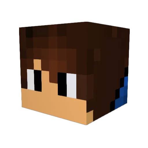 Deathrider24 Minecraft avatar head, 3D render