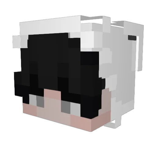 Deathrigged Minecraft avatar head, 3D render