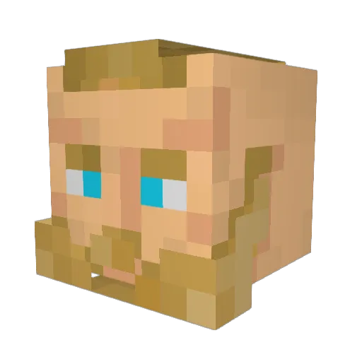 Deathrowrec Minecraft avatar head, 3D render