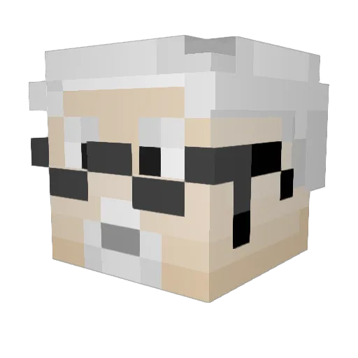 Deathscope08 Minecraft avatar head, 3D render