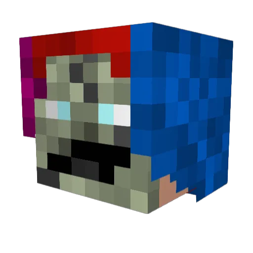 Deathskulls10 Minecraft avatar head, 3D render