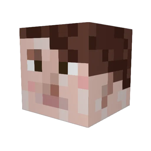 Deathspell00 Minecraft avatar head, 3D render