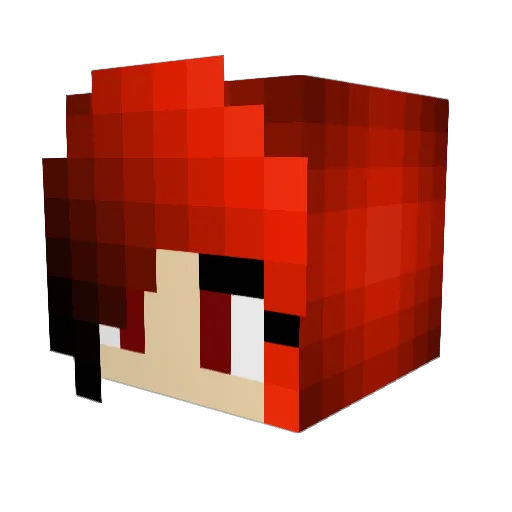 Deathspetals Minecraft avatar head, 3D render