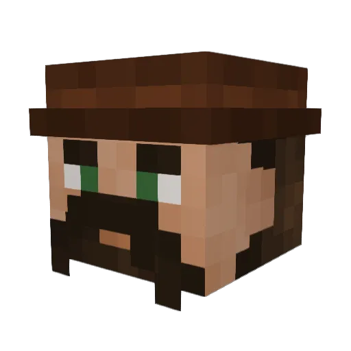 Deathtaco_Mc Minecraft avatar head, 3D render