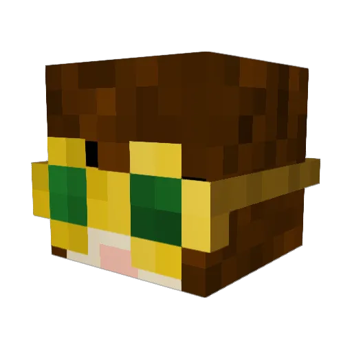 Deathtales Minecraft avatar head, 3D render
