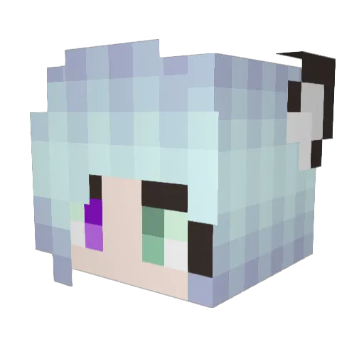Deaththeghost Minecraft avatar head, 3D render