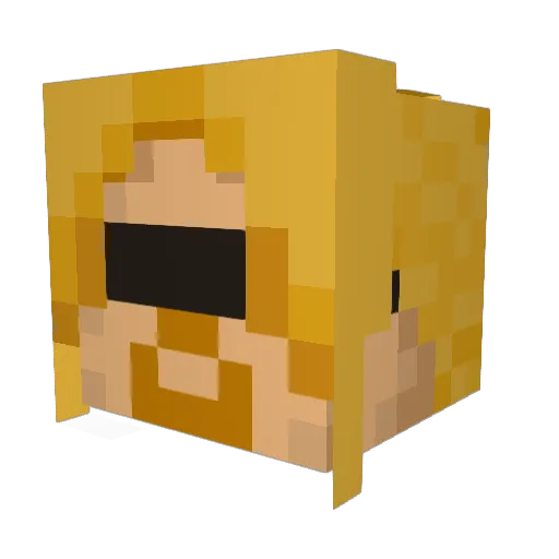 Deathttom Minecraft avatar head, 3D render