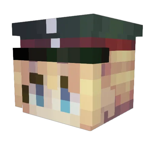 Deathwalker43437 Minecraft avatar head, 3D render