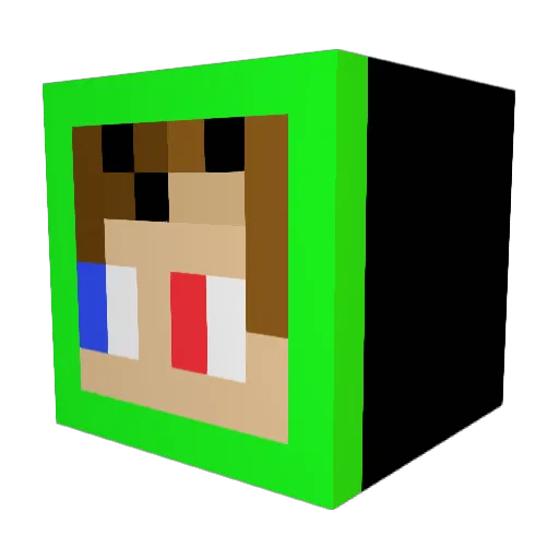 Deathwatch24858 Minecraft avatar head, 3D render