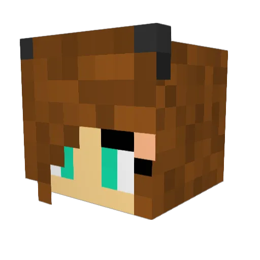 Deathytheturtle Minecraft avatar head, 3D render