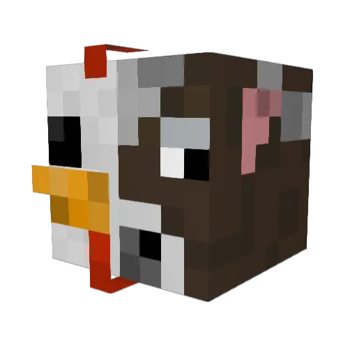 Deathzin Minecraft avatar head, 3D render