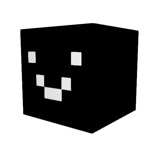 Deatito Minecraft avatar head, 3D render