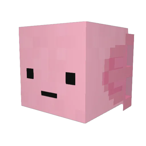 Deauthorized Minecraft avatar head, 3D render