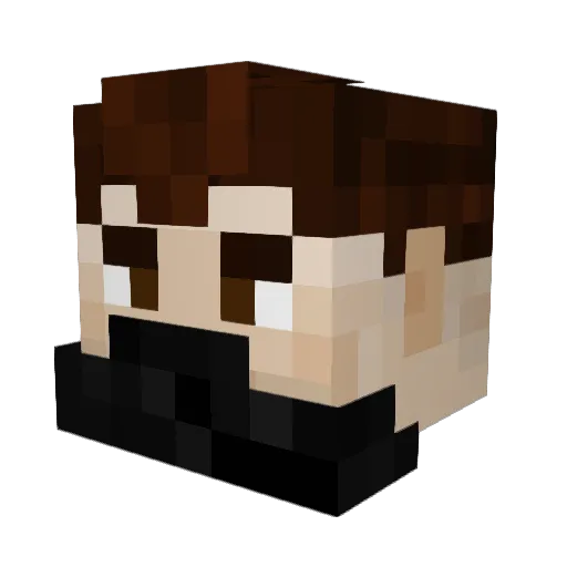 Deav69 Minecraft avatar head, 3D render