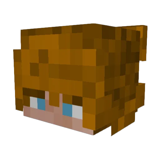 Deavisek Minecraft avatar head, 3D render