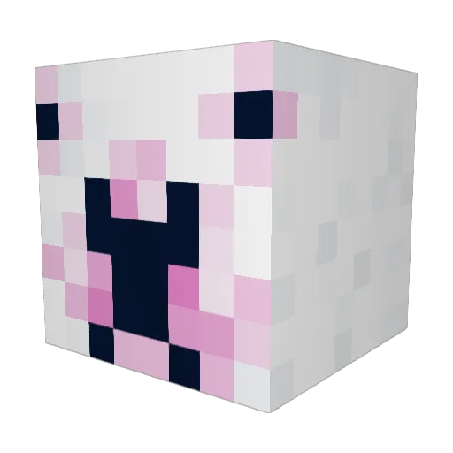 Deaz Minecraft avatar head, 3D render
