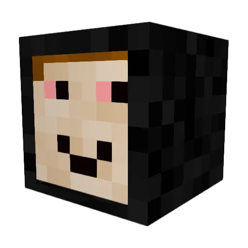 Debacs Minecraft avatar head, 3D render