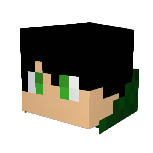 Debbich Minecraft avatar head, 3D render