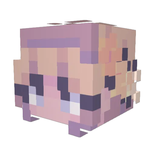 Debbie125 Minecraft avatar head, 3D render