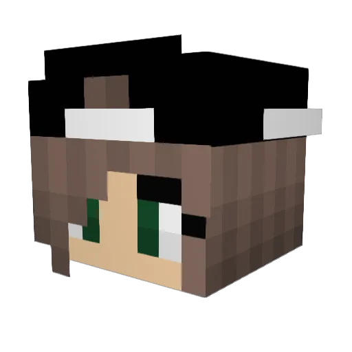 DebbieSan Minecraft avatar head, 3D render