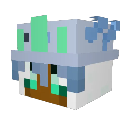 Debbufer Minecraft avatar head, 3D render