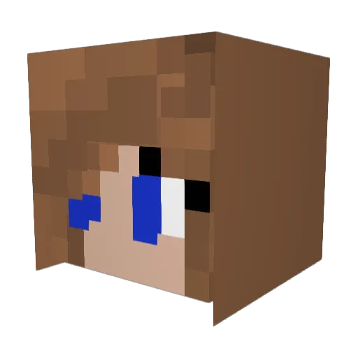 Debby69XD Minecraft avatar head, 3D render