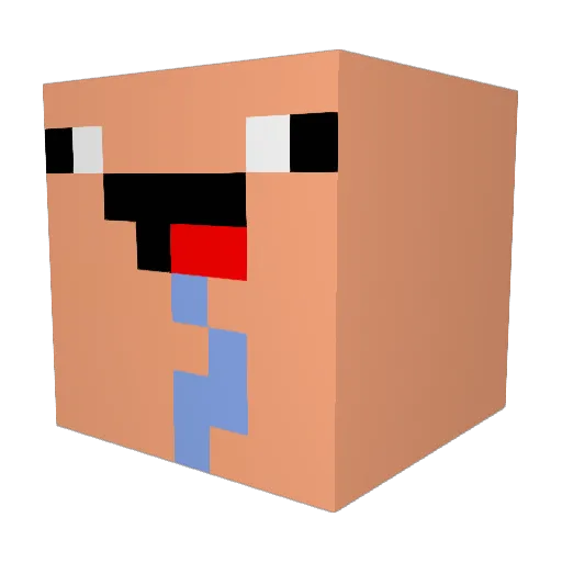 Debda1234 Minecraft avatar head, 3D render
