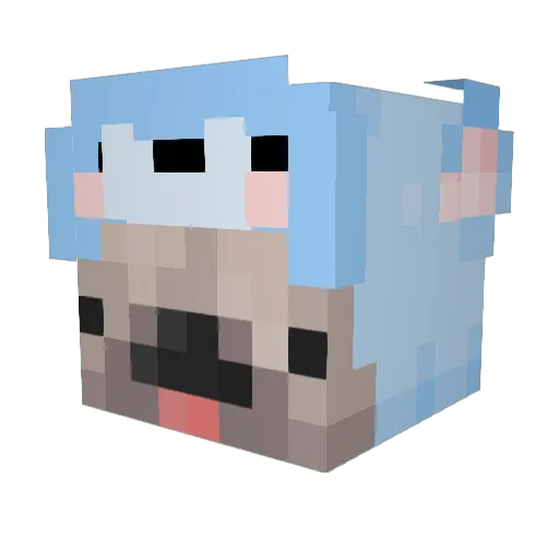 Debe23_ Minecraft avatar head, 3D render